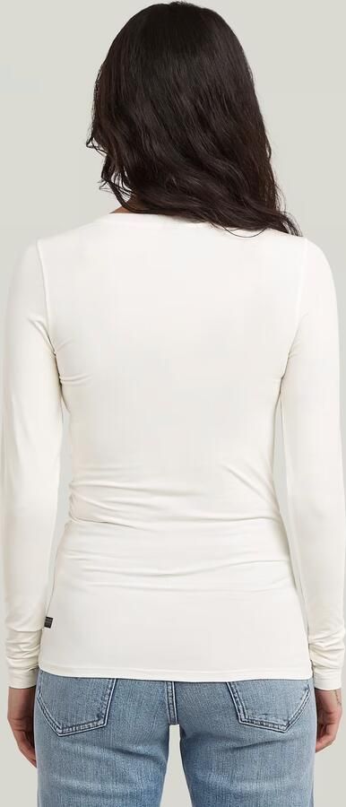 G-Star RAW 2nd Skin Longsleeve T-Shirt Wit Dames - Foto 6