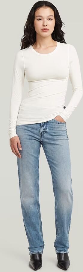 G-Star RAW 2nd Skin Longsleeve T-Shirt Wit Dames - Foto 7