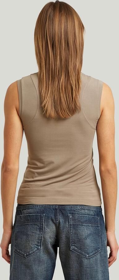 G-Star RAW 2nd Skin Mock T-Shirt Bruin Dames - Foto 6