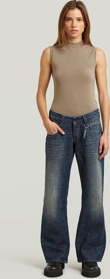 G-Star RAW 2nd Skin Mock T-Shirt Bruin Dames - Foto 7
