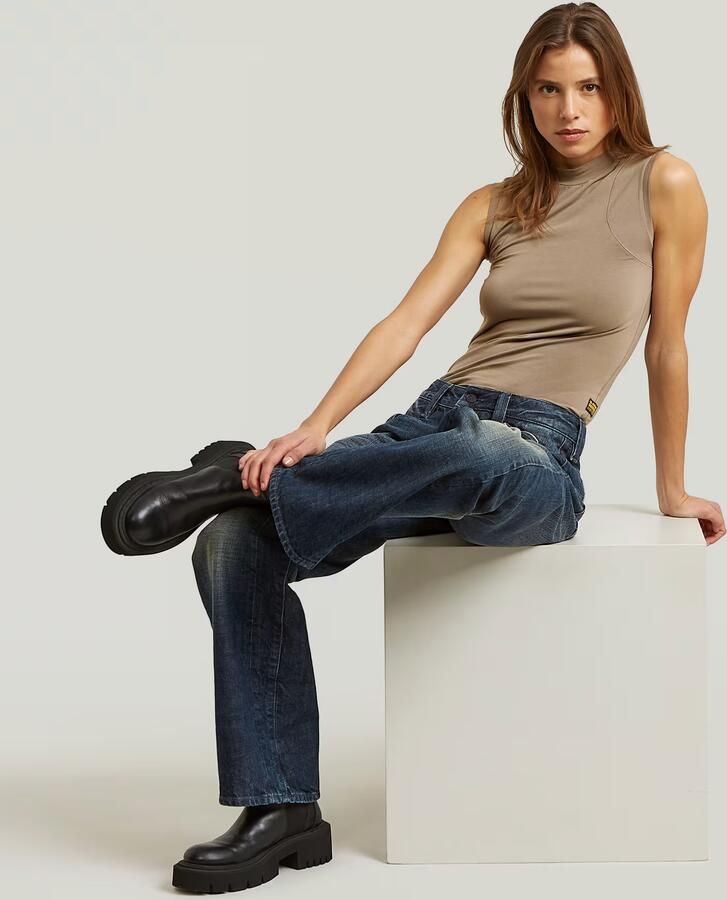 G-Star RAW 2nd Skin Mock T-Shirt Bruin Dames - Foto 4