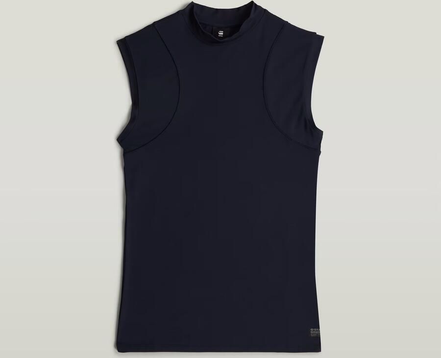 G-Star RAW 2nd Skin Mock T-Shirt Donkerblauw Dames - Foto 3