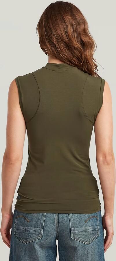 G-Star RAW 2nd Skin Mock T-Shirt Groen Dames - Foto 5