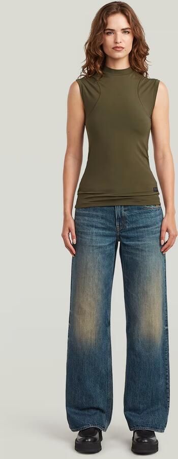G-Star RAW 2nd Skin Mock T-Shirt Groen Dames - Foto 7