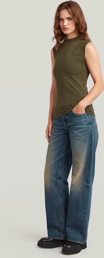 G-Star RAW 2nd Skin Mock T-Shirt Groen Dames - Foto 6
