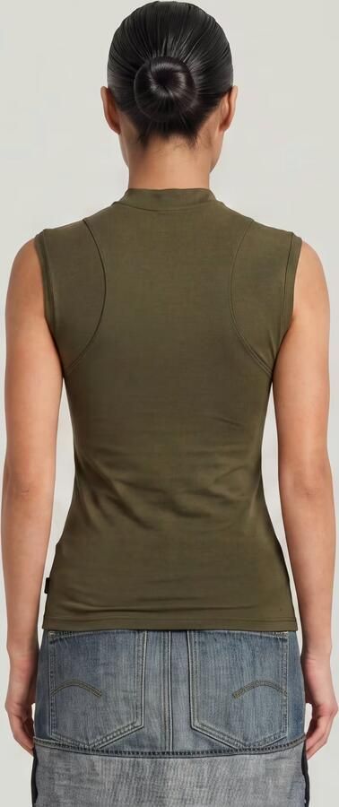G-Star RAW 2nd Skin Mock T-Shirt Groen Dames - Foto 5