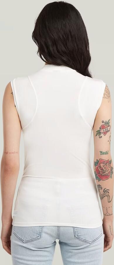 G-Star RAW 2nd Skin Mock T-Shirt Wit Dames - Foto 6