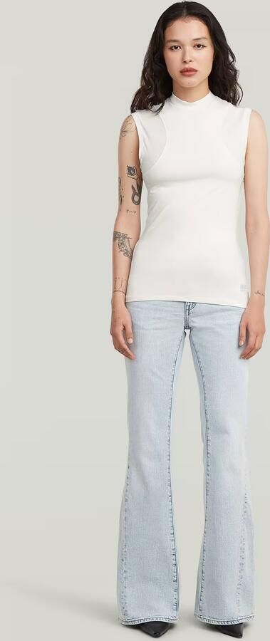 G-Star RAW 2nd Skin Mock T-Shirt Wit Dames - Foto 7