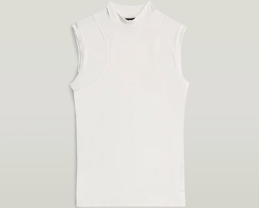 G-Star RAW 2nd Skin Mock T-Shirt Wit Dames - Foto 4