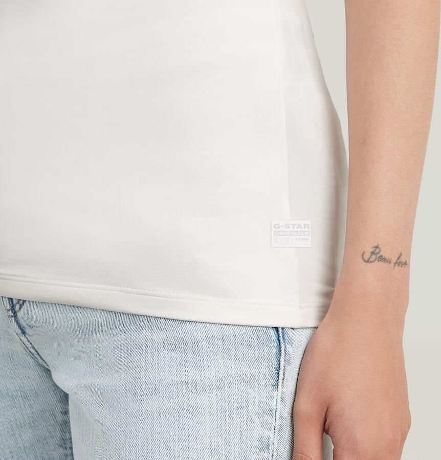 G-Star RAW 2nd Skin Mock T-Shirt Wit Dames - Foto 3