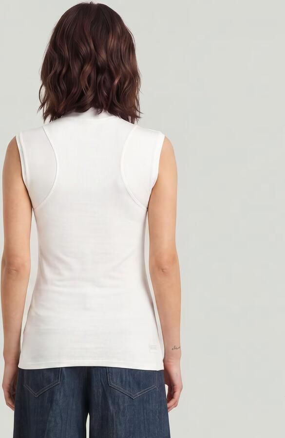 G-Star RAW 2nd Skin Mock T-Shirt Wit Dames - Foto 4