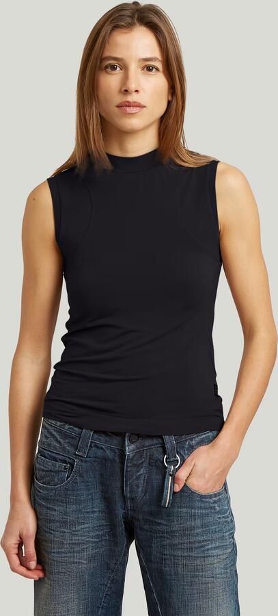 G-Star RAW 2nd Skin Mock T-Shirt Zwart Dames - Foto 4