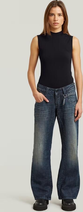 G-Star RAW 2nd Skin Mock T-Shirt Zwart Dames - Foto 6