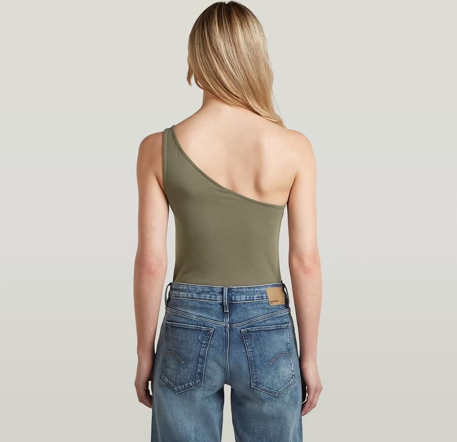 G-Star RAW 2nd Skin One Shoulder T-Shirt Bruin Dames - Foto 3