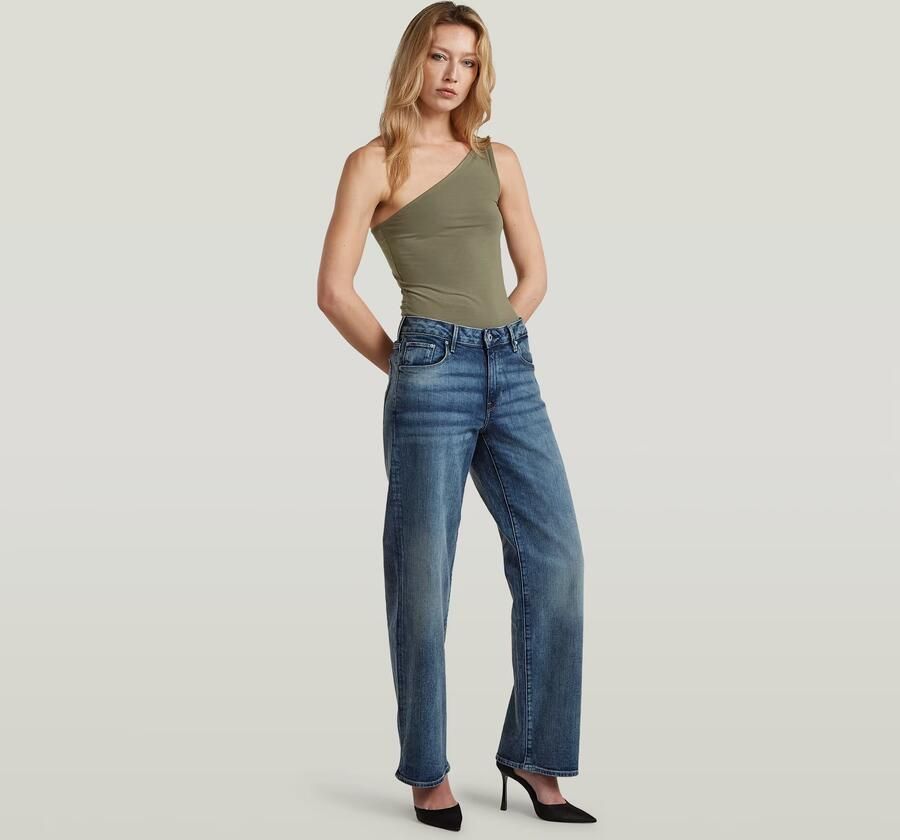 G-Star RAW 2nd Skin One Shoulder T-Shirt Bruin Dames - Foto 5
