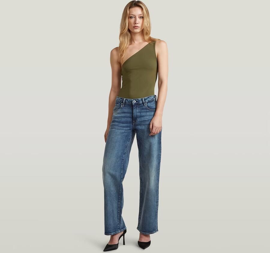 G-Star RAW 2nd Skin One Shoulder T-Shirt Groen Dames - Foto 5