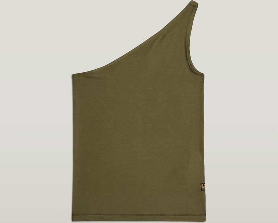 G-Star RAW 2nd Skin One Shoulder T-Shirt Groen Dames - Foto 7