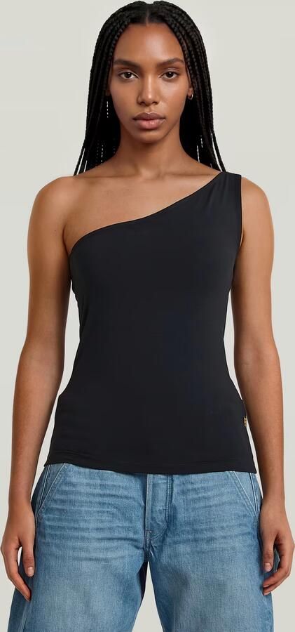 G-Star RAW 2nd Skin One Shoulder T-Shirt Zwart Dames - Foto 6