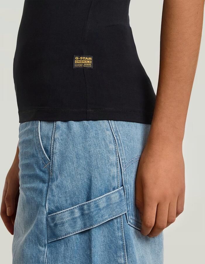 G-Star RAW 2nd Skin One Shoulder T-Shirt Zwart Dames - Foto 3