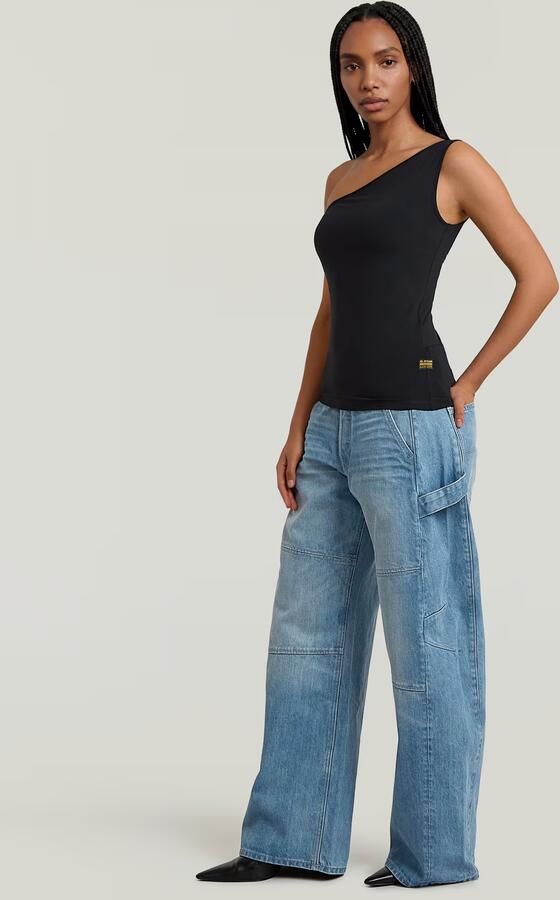 G-Star RAW 2nd Skin One Shoulder T-Shirt Zwart Dames - Foto 4