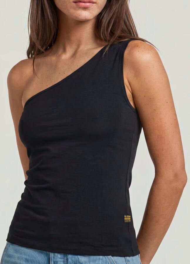 G-Star RAW 2nd Skin One Shoulder T-Shirt Zwart Dames - Foto 5