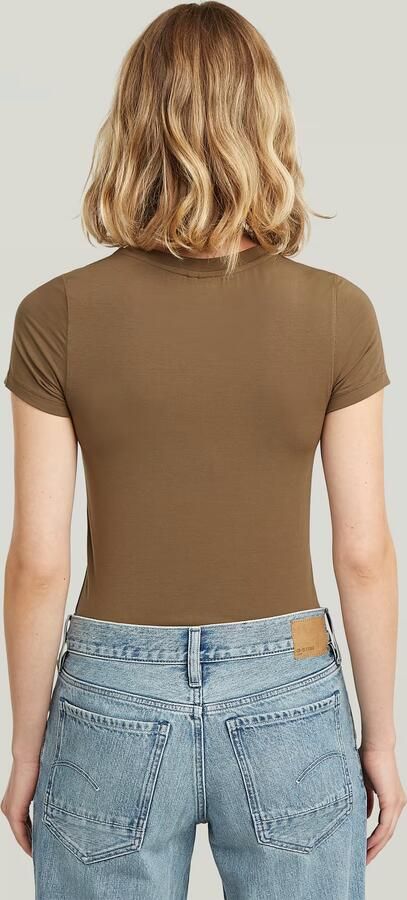 G-Star RAW 2nd Skin T-Shirt Bruin Dames - Foto 6