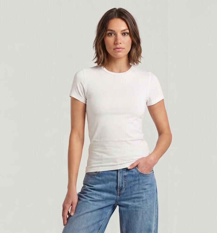 G-Star RAW 2nd Skin T-Shirt Wit Dames - Foto 3