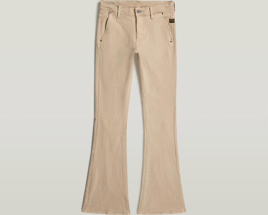 G-Star RAW 3301 Flare Chino Beige Dames - Foto 4