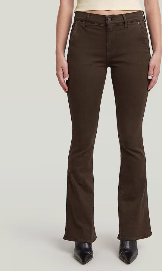 G-Star RAW 3301 Flare Chino Bruin Dames