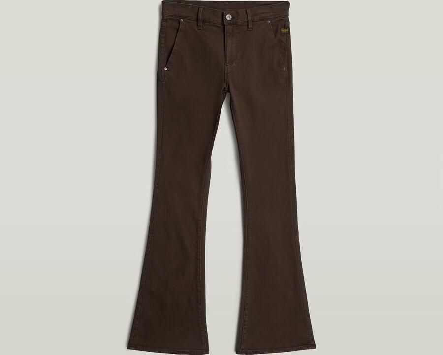G-Star RAW 3301 Flare Chino Bruin Dames - Foto 4