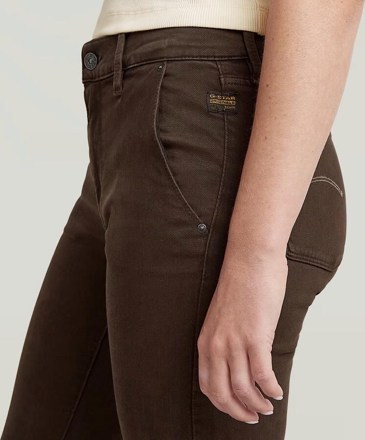 G-Star RAW 3301 Flare Chino Bruin Dames - Foto 3