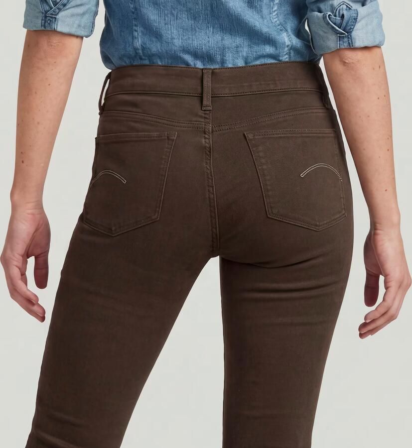 G-Star RAW 3301 Flare Chino Bruin Dames - Foto 5