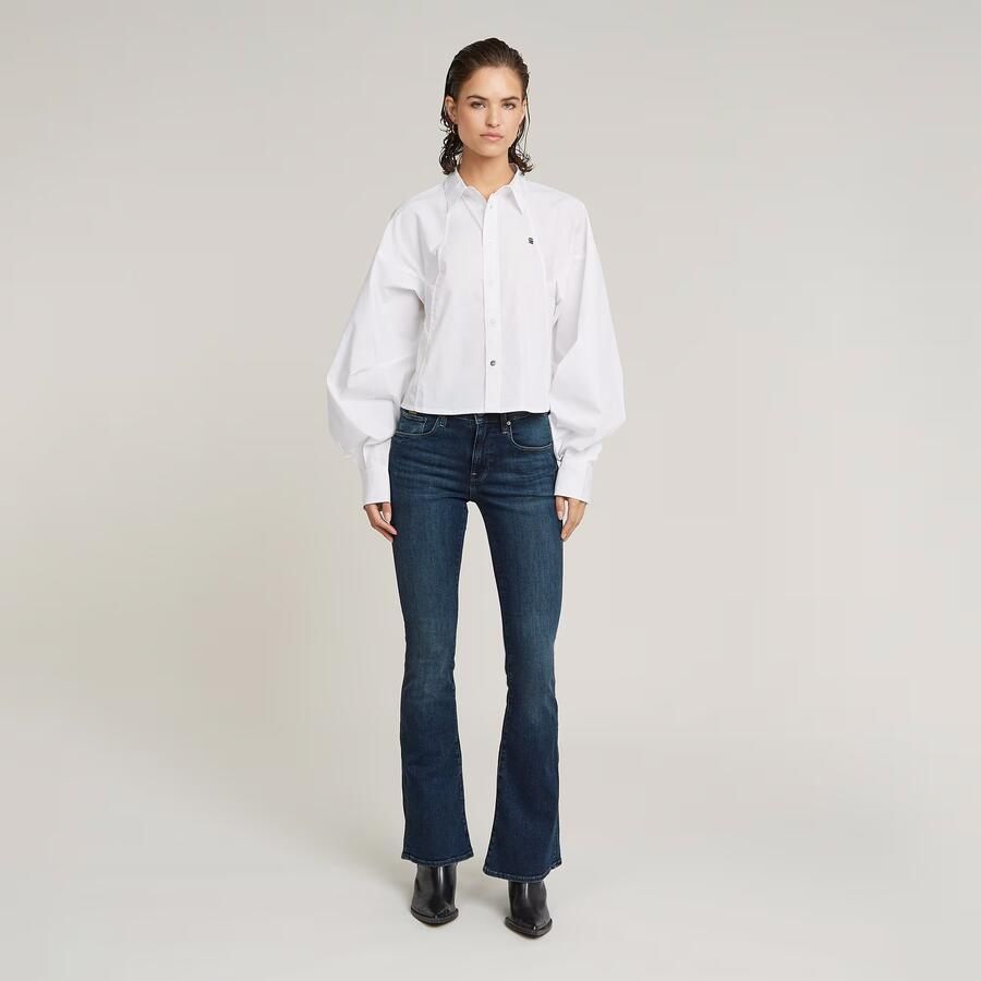 G-Star RAW 3301 Flare Jeans Donkerblauw Dames - Foto 5