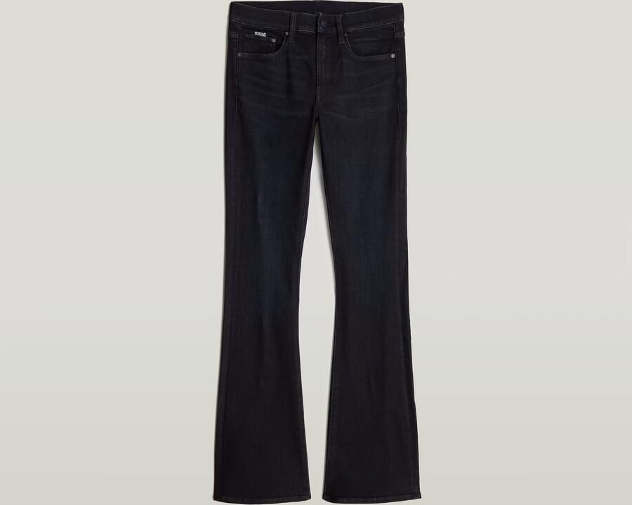G-Star Raw Jeans D21290-A634D G730 3301 FLARE-WORN IN BLACK VORTEX - Foto 8