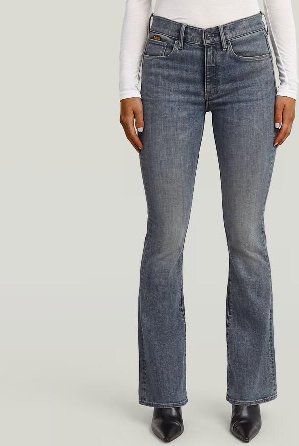 G-Star RAW 3301 Flare Jeans Donkerblauw Dames - Foto 9