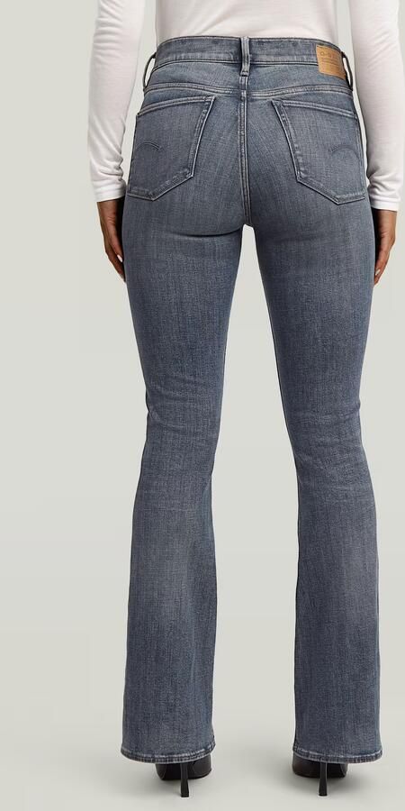 G-Star RAW 3301 Flare Jeans Donkerblauw Dames - Foto 6