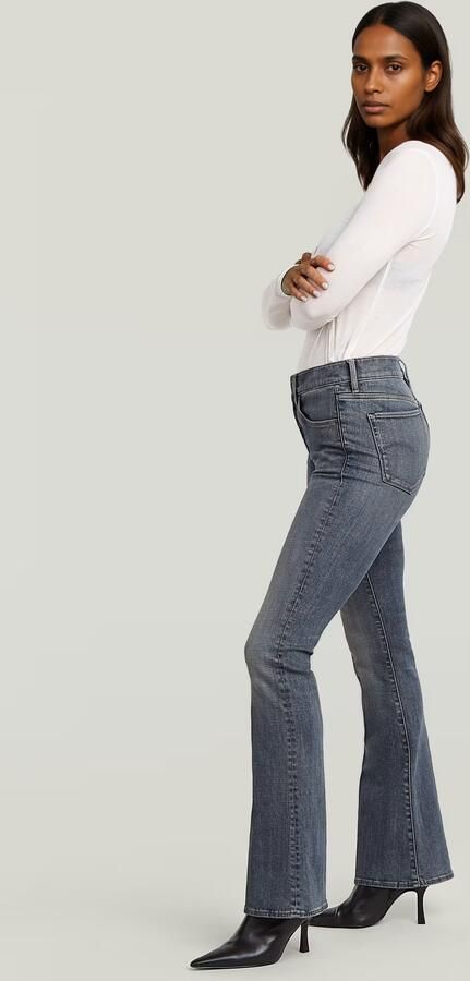 G-Star RAW 3301 Flare Jeans Donkerblauw Dames - Foto 7