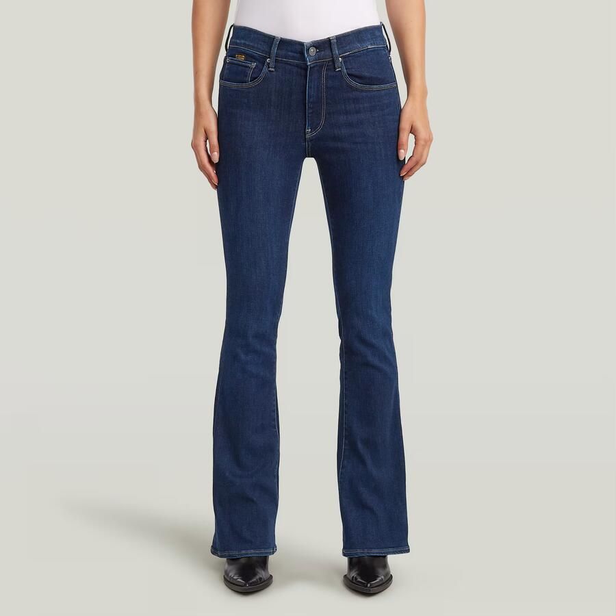 G-Star RAW 3301 Flare Jeans Donkerblauw Dames