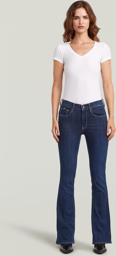 G-Star RAW 3301 Flare Jeans Donkerblauw Dames - Foto 6