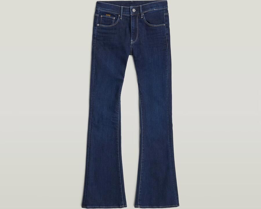 G-Star RAW 3301 Flare Jeans Donkerblauw Dames - Foto 4