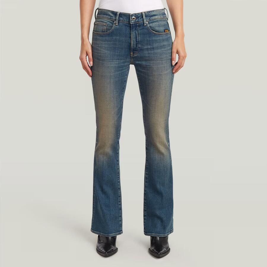 G-Star RAW 3301 Flare Jeans Donkerblauw Dames - Foto 3