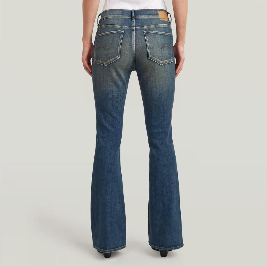G-Star RAW 3301 Flare Jeans Donkerblauw Dames - Foto 4