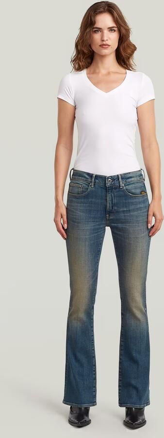 G-Star RAW 3301 Flare Jeans Donkerblauw Dames - Foto 9