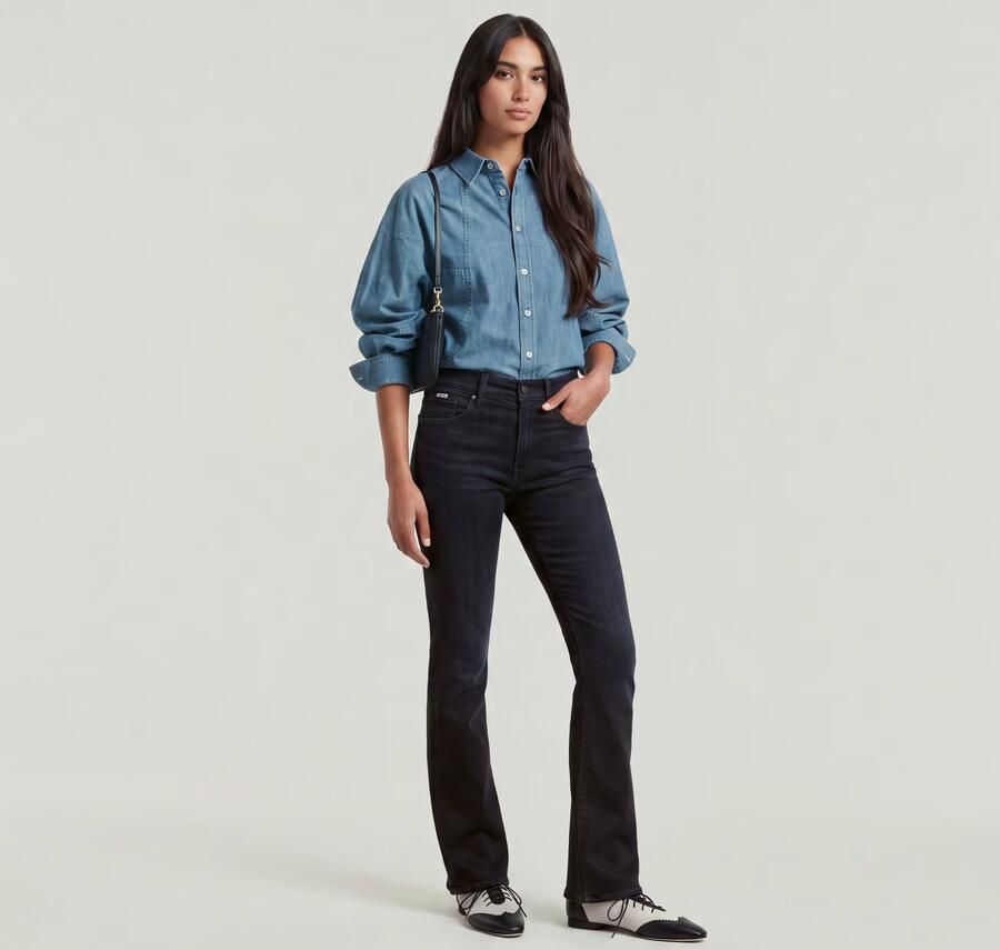 G-Star Raw Jeans D21290-A634 G730 3301 FLARE-WORN IN BLACK VORTEX - Foto 10