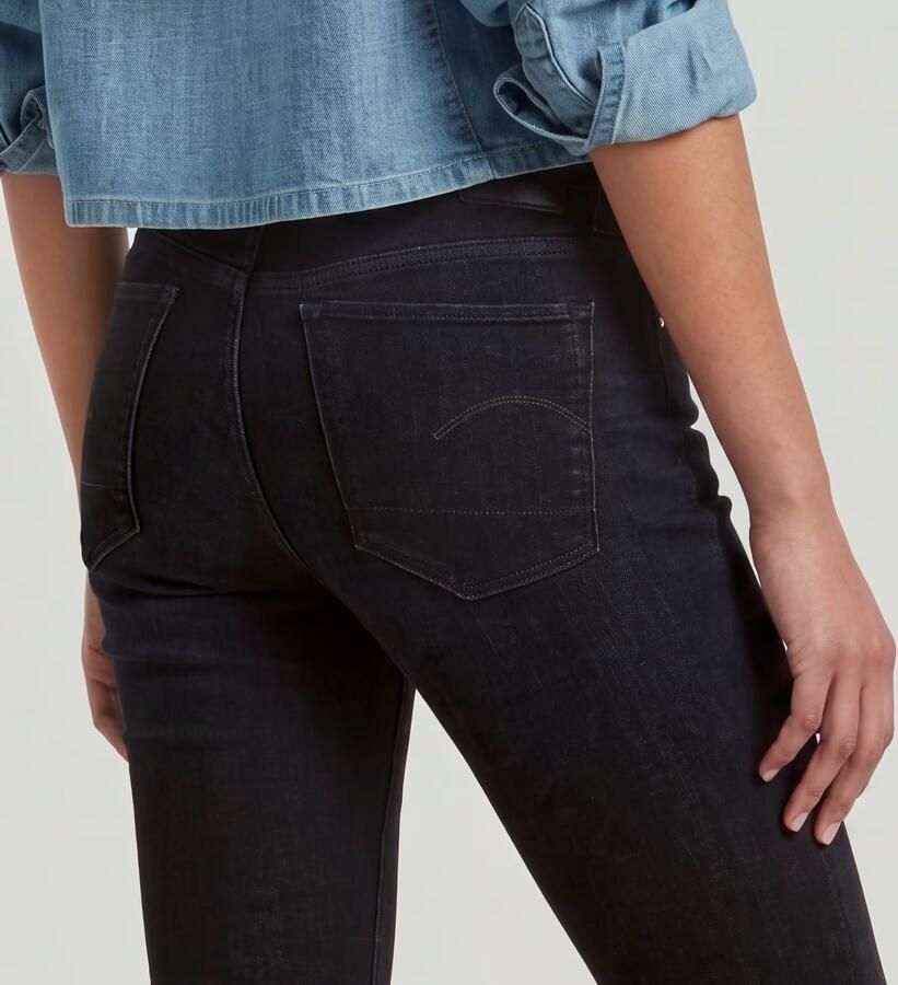G-Star Raw Jeans D21290-A634 G730 3301 FLARE-WORN IN BLACK VORTEX - Foto 11