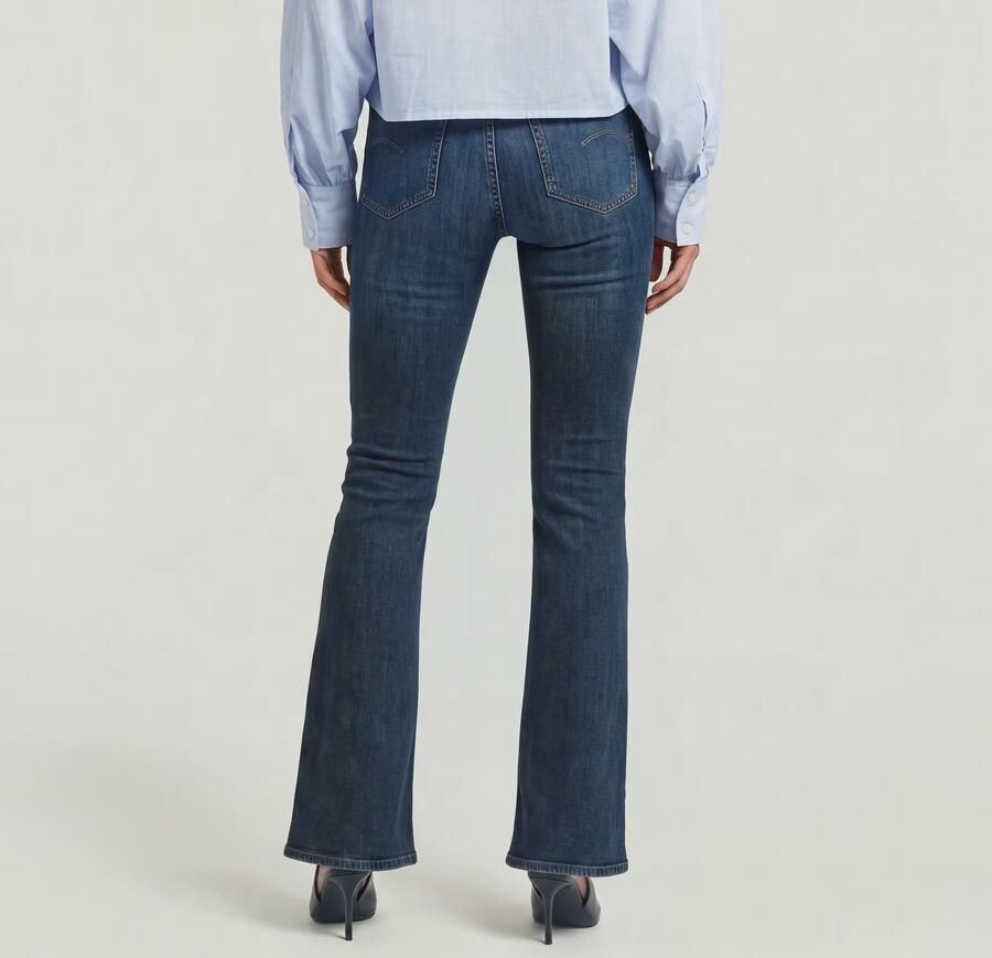 G-Star RAW 3301 Flare Jeans Donkerblauw Dames - Foto 10