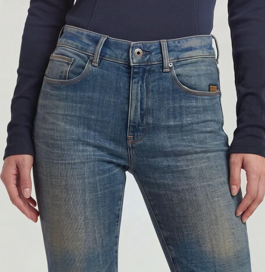 G-Star RAW 3301 Flare Jeans Donkerblauw Dames - Foto 7