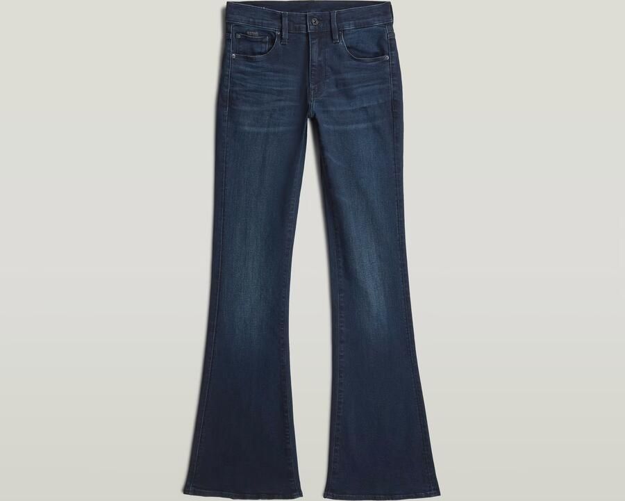 G-Star RAW 3301 Flare Jeans Donkerblauw Dames