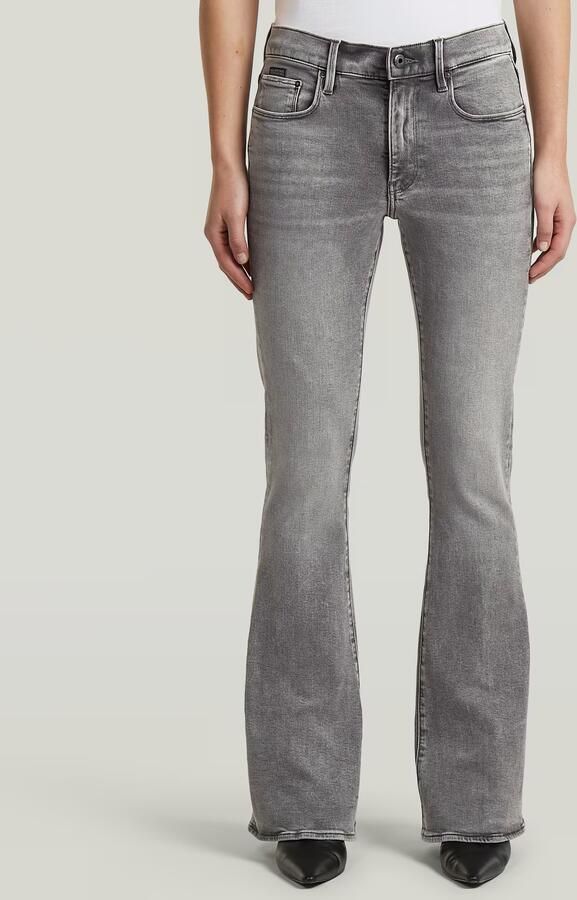 G-Star RAW 3301 Flare Jeans Grijs Dames - Foto 5