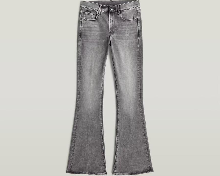 G-Star RAW 3301 Flare Jeans Grijs Dames - Foto 3